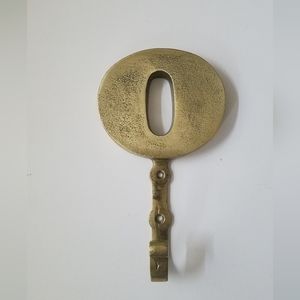 Pottery Barn Brass Monogram Alphabet Hook Letter O